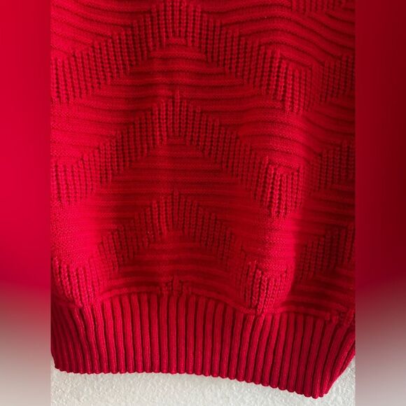 Vintage Keneth‎ Too! SZ S/M Red Crew Neck Sweater Classic Knit 80s - Picture 6 of 16